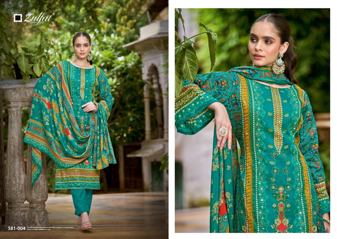 Sanjeeda By Zulfat Jam Cotton Printed Dress Material Wholesale Price In Surat
